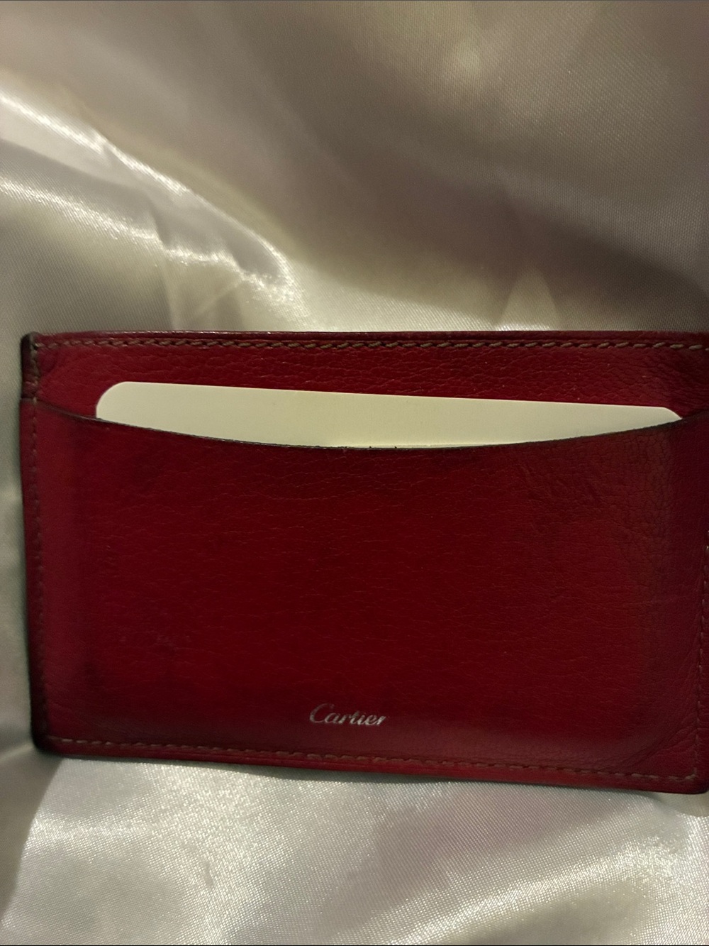 Cartier Red Leather Card Holder